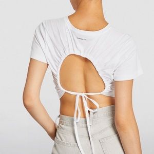 AllSaints Ada Tee, Open Back, Sz 6 Small